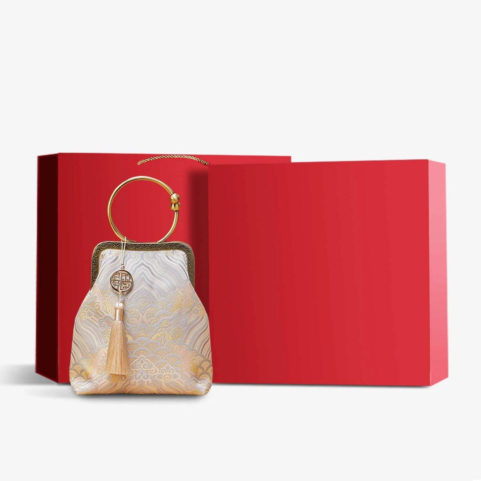 Brocade Jacquard New Chinese Style Kiss Lock Purse - SinoCultural -- P17062204