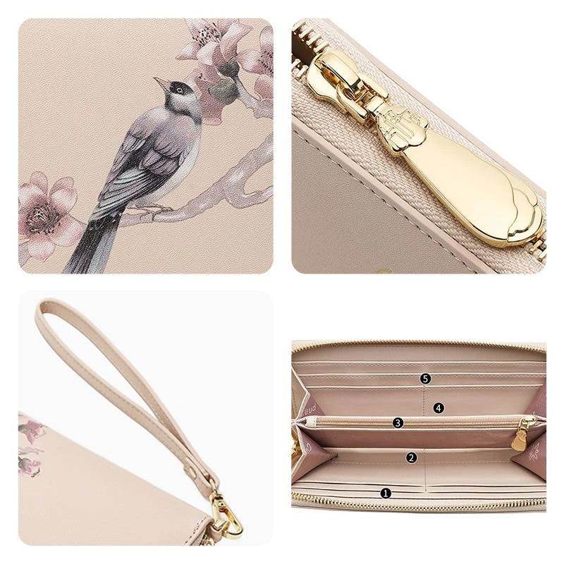 Chinese Aesthetic Original Print Women's Compact Wallet - SinoCultural -- PWCD187-2 -