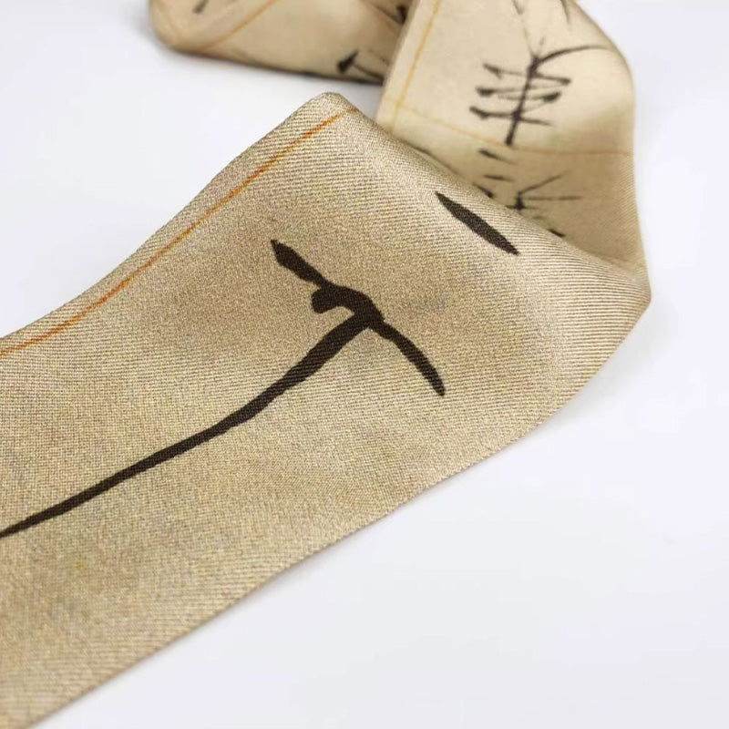 Mulberry Silk 16 Momme Narrow Scarf for Elegant Accessories 140x5cm - SinoCultural -- LS009