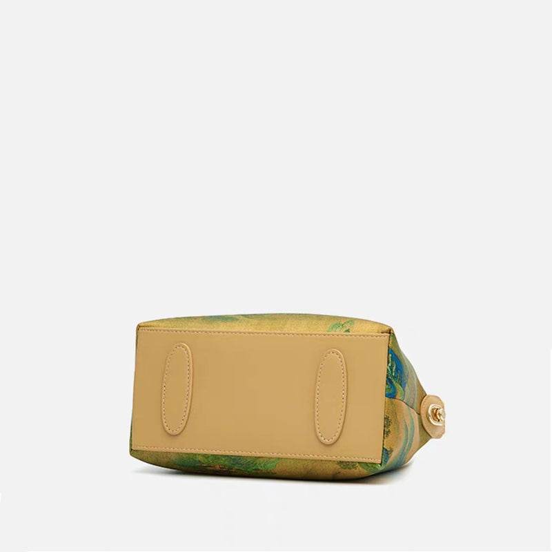 Chinese Painting Xiangyunsha Silk Shoulder Bag Designer Handbag - SinoCultural -- P170083 -