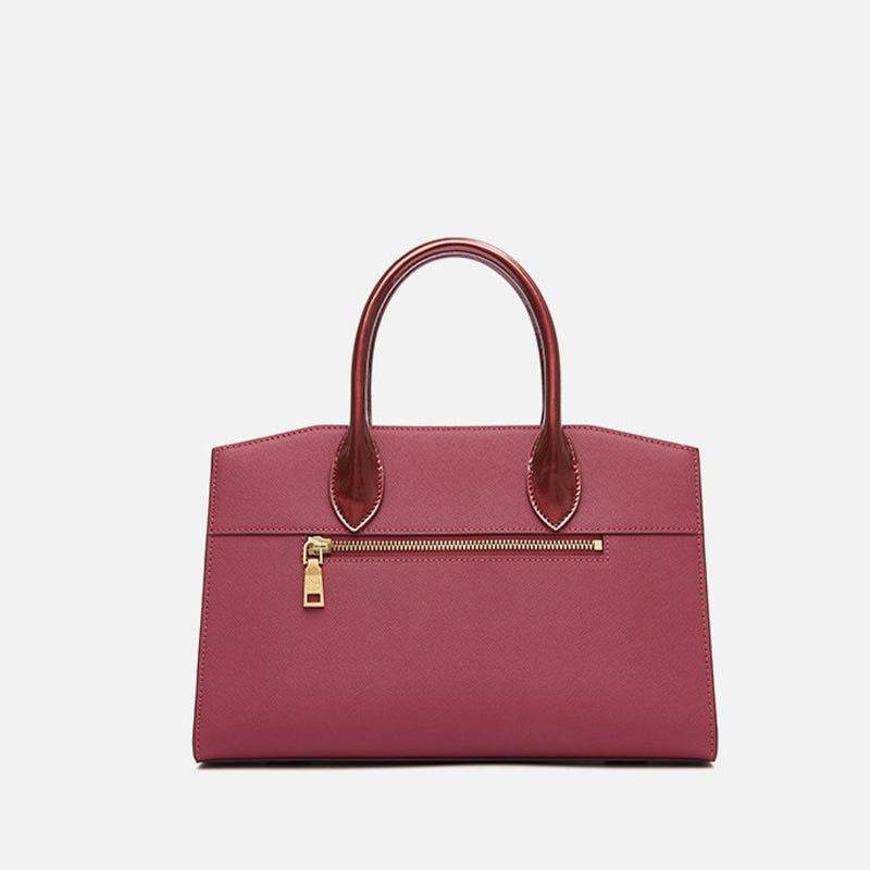 Chinese Style Leather Red Tote Bag Women's Wedding Handbag - SinoCultural -- P120483