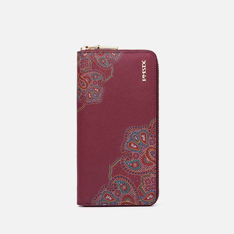 Chinese Style Leather Red Wedding Women's Wallet - SinoCultural -- P201412-1