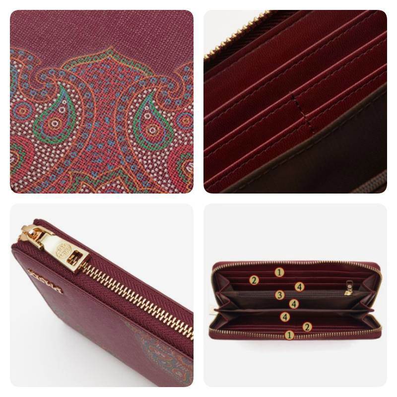 Chinese Style Leather Red Wedding Women's Wallet - SinoCultural -- P201412-1