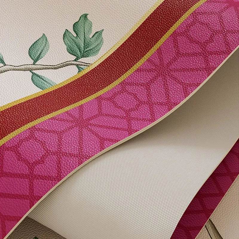 Chinoiserie Vintage Pink Floral Bird TV Table Mat - SinoCultural -- TM064A3090