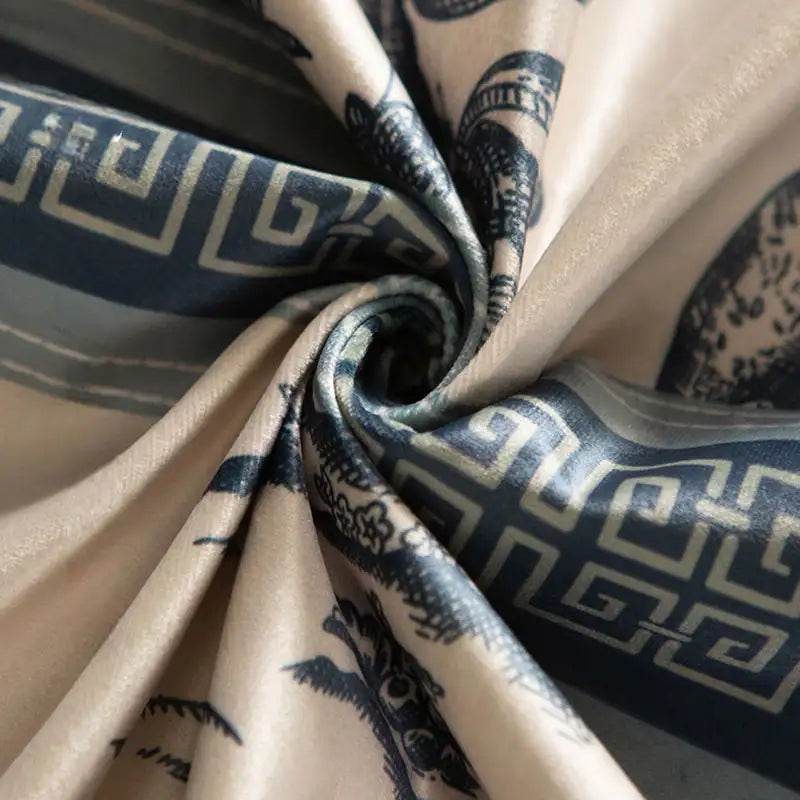 Chinoiserie Blue and White Simplicity Romantic Table Runner - SinoCultural -- TR024BW160