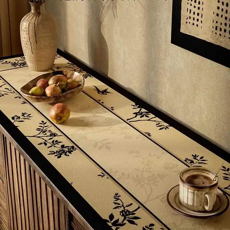 Chinoiserie Buffet & Sideboard Mat Leather Protective Pad - SinoCultural -- TM032A3090 -