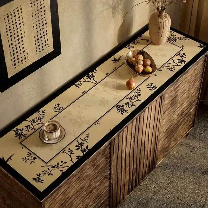 Chinoiserie Buffet & Sideboard Mat Leather Protective Pad - SinoCultural -- TM032A3090 -