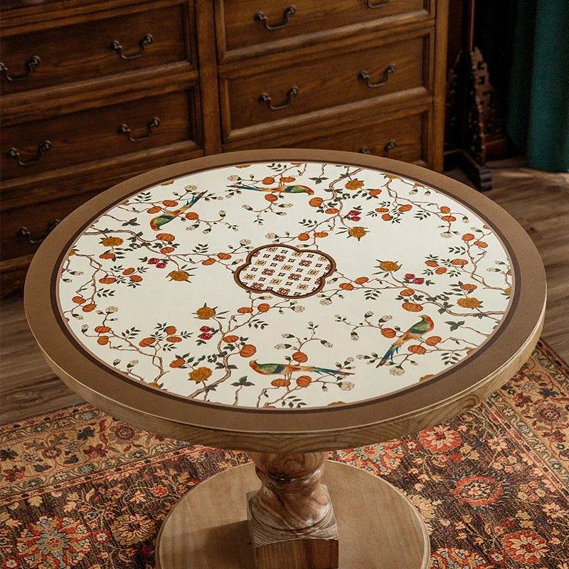 Chinoiserie Mid-Centry Modern Wash-free Round Table Mat - SinoCultural -- TM013A50