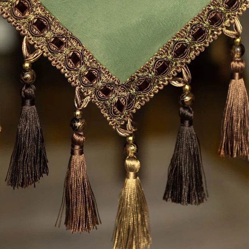 Chinoiserie Dark Green Vintage Elegance Tablecloth - SinoCultural