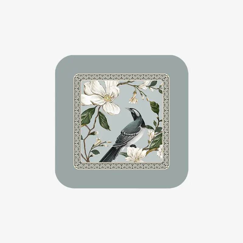Chinoiserie Kitchen & Bathroom Counter Leather Placemat - SinoCultural -- TM047A1414 -