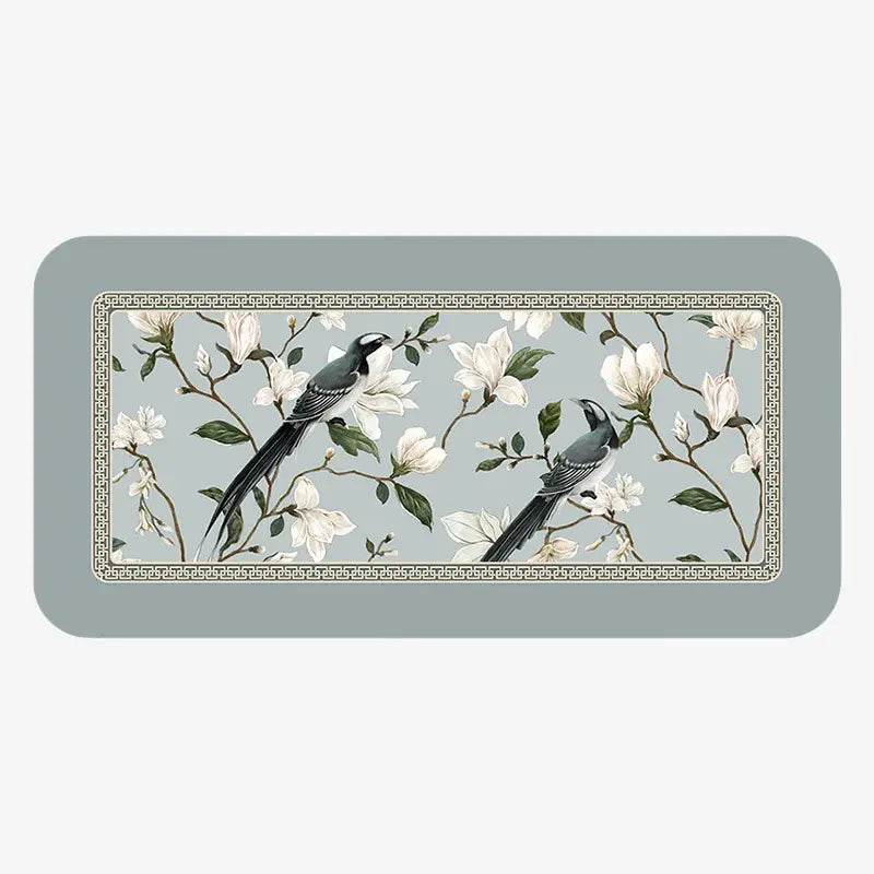 Chinoiserie Kitchen & Bathroom Counter Leather Placemat - SinoCultural -- TM047A1414 -