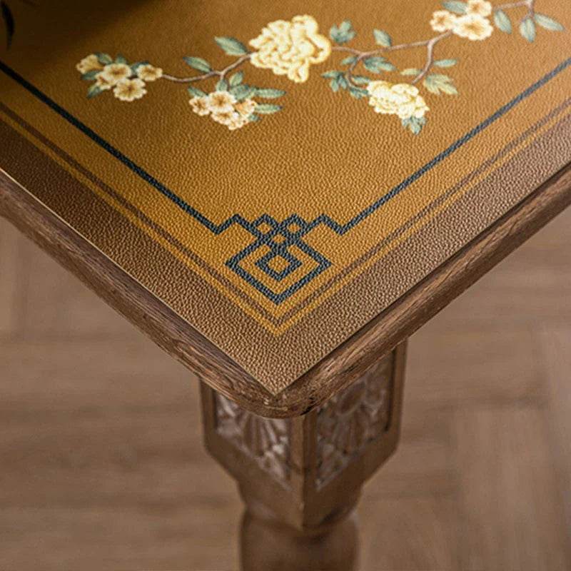 Chinoiserie Leather Waterproof Oil-proof Dining Table Mat - SinoCultural -- TM012A6060 -