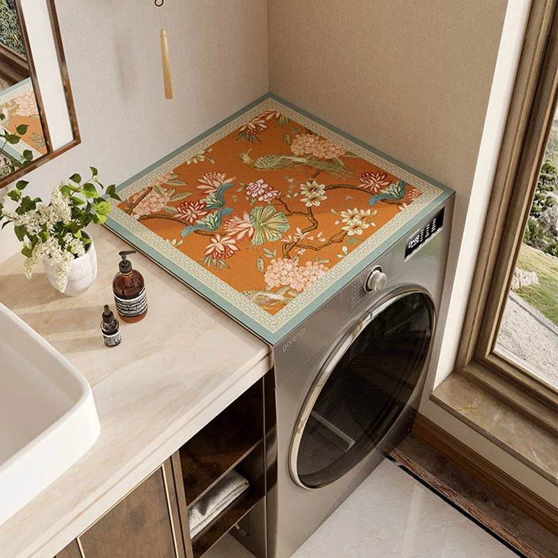 Chinoiserie Mountain Hydrangea Washer Dust Protection Mat - SinoCultural -- TM020A3446