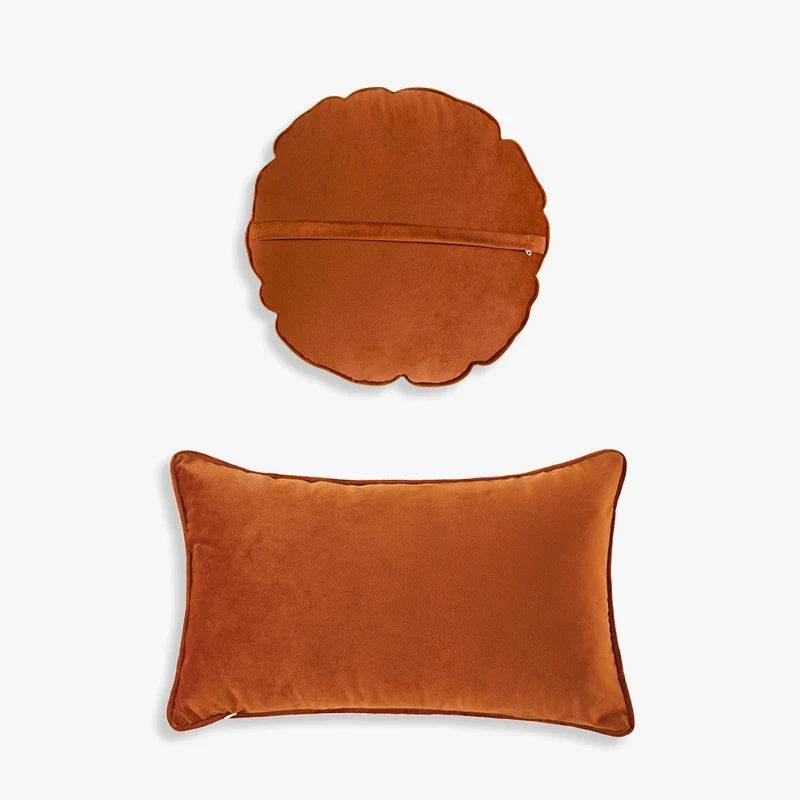 Chinoiserie Orange Throw Pillow Cushion Persimmons Blessings - SinoCultural -- SJZBZ034A01 -