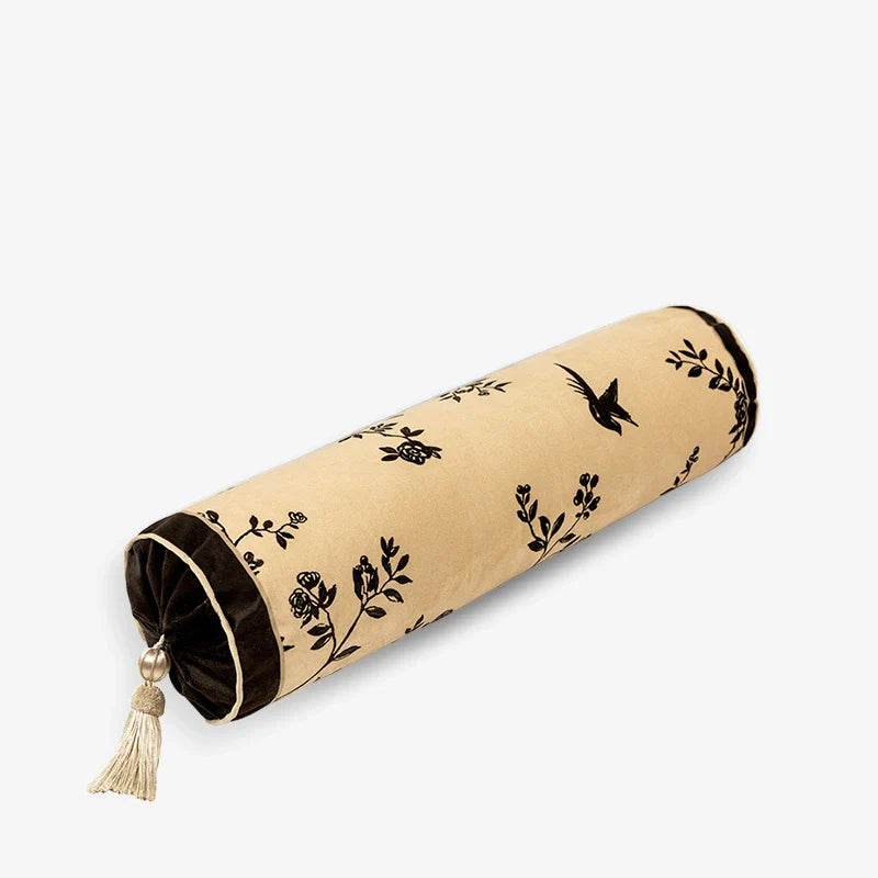 Chinoiserie Oriental Flower Lanterns Pillow Cushion Vintage Ink Blossom - SinoCultural -- SJZBZ033A01 -