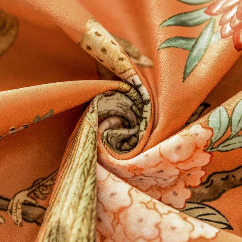 Chinoiserie Original Flowers Bolster Pillow - SinoCultural -- SJZBZ026A01