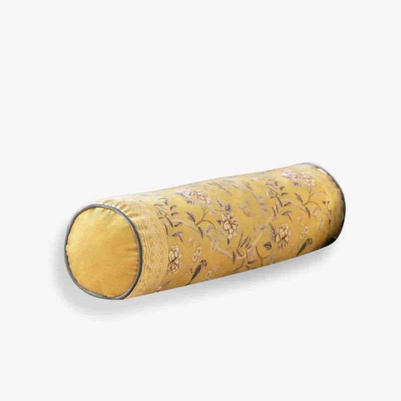 Chinoiserie Original Flowers Bolster Pillow - SinoCultural -- SJZBZ026A01