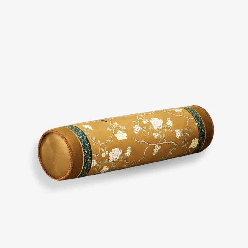 Chinoiserie Original Flowers Bolster Pillow - SinoCultural -- SJZBZ026A01