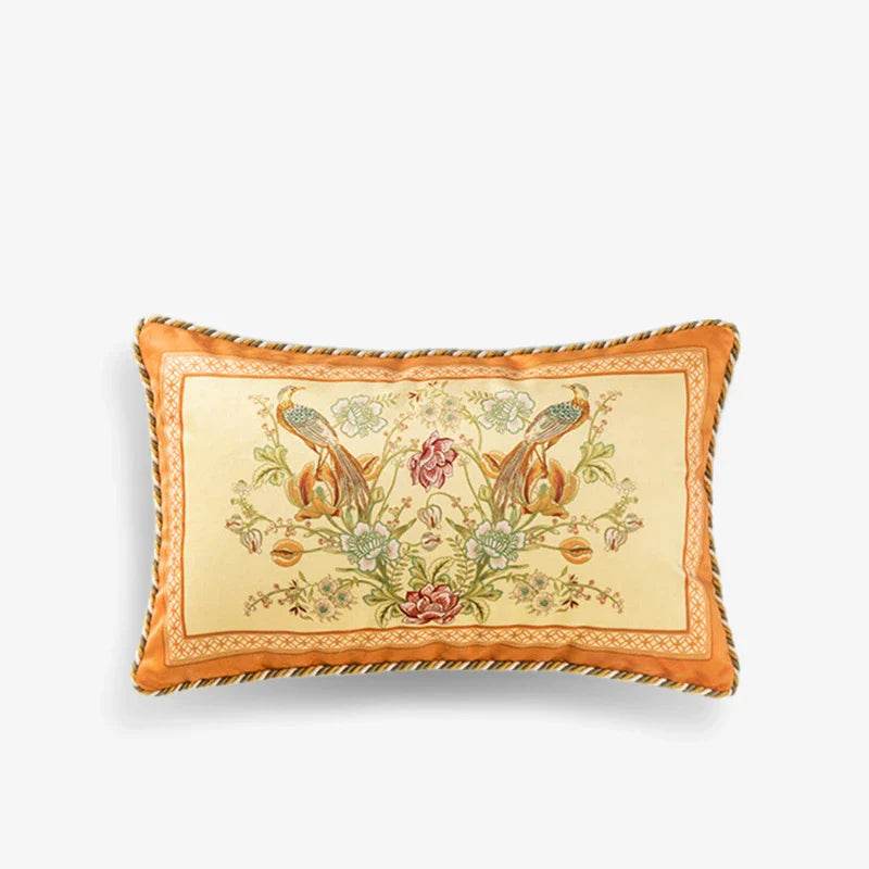 Chinoiserie Original Flowers and Birds Throw Pillow - SinoCultural -- SJZBZ059A01 -