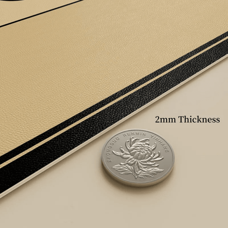 Chinoiserie Pine Crane Premium Leather Round Table Placemat - SinoCultural -- TM040A50