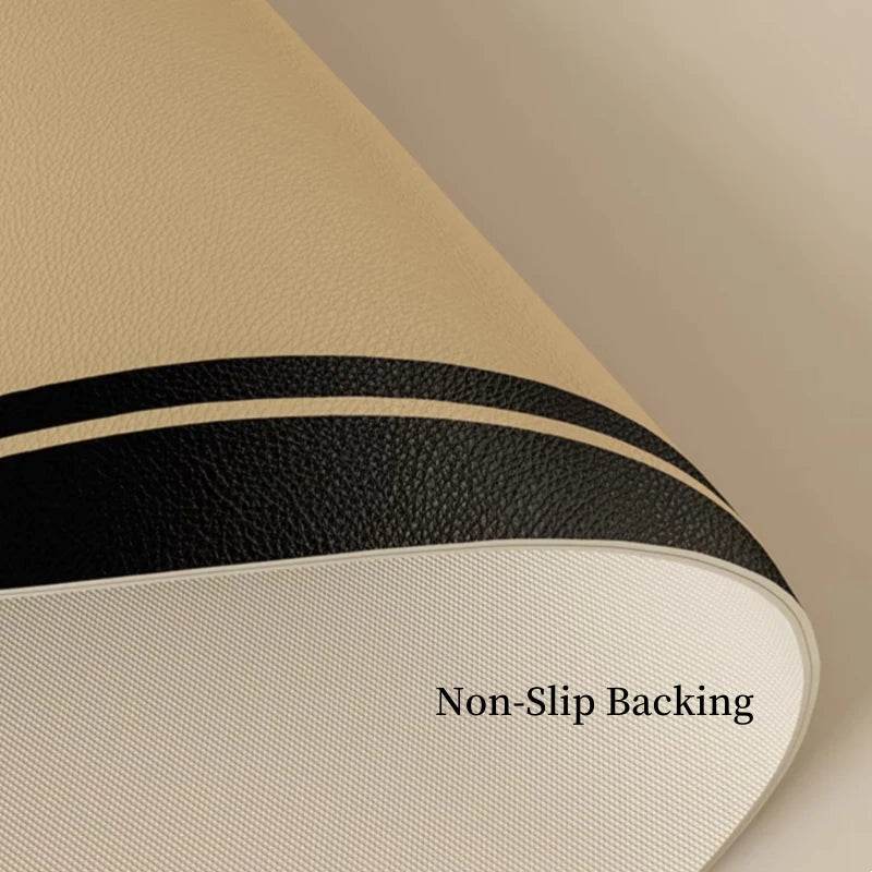 Chinoiserie Pine Crane Premium Leather Round Table Placemat - SinoCultural -- TM040A50