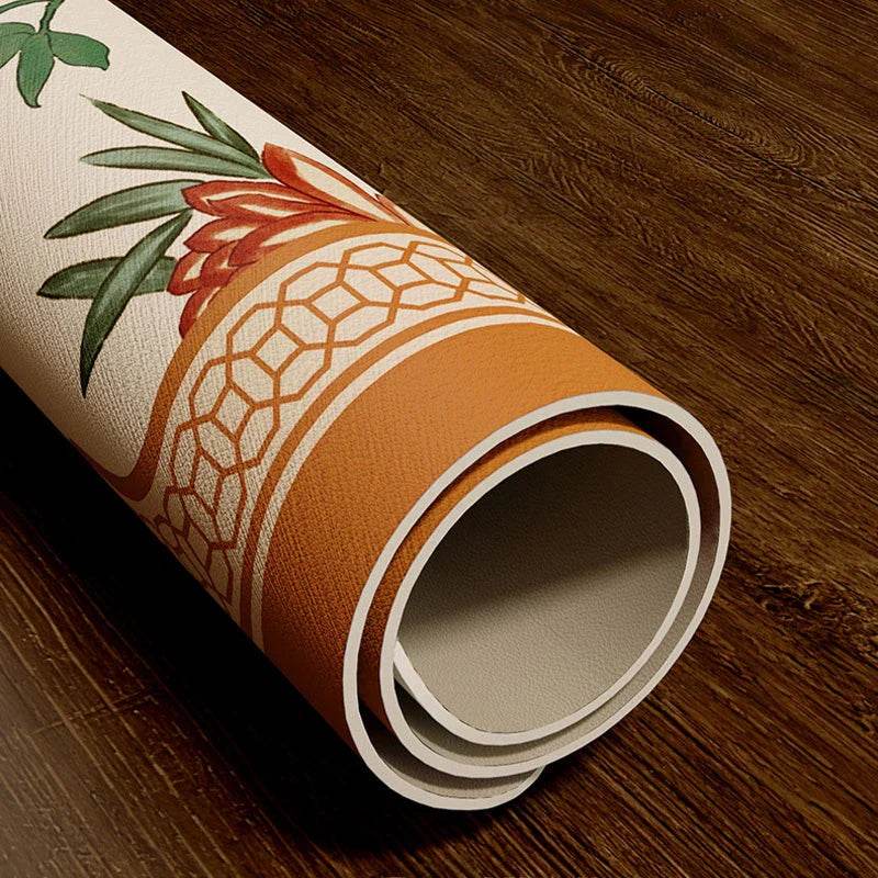 Chinoiserie Retro Spring Floral Tea Table Drying Mat - SinoCultural -- TM008A15