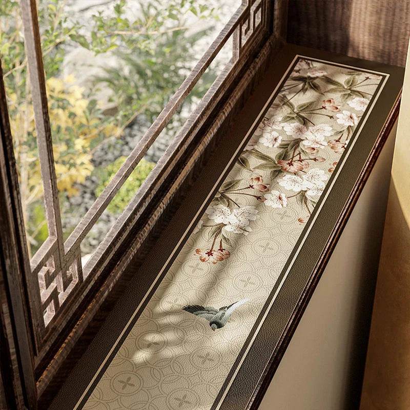 Chinoiserie Retro Spring Floral Window Cushion Mat - SinoCultural -- TM005A10100 -