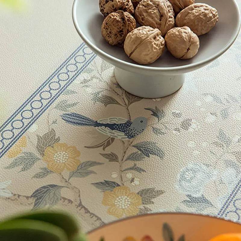 Chinoiserie Spring Blossom Waterproof Rectangular Table Mat - SinoCultural -- TM045A6060 -