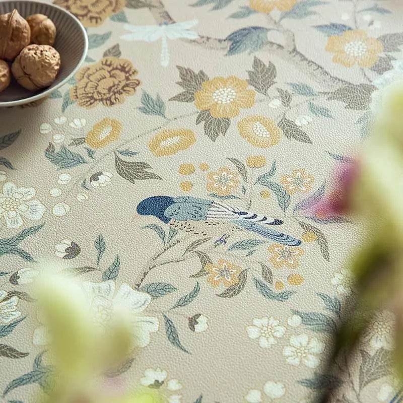 Chinoiserie Spring Blossom Waterproof Rectangular Table Mat - SinoCultural -- TM045A6060 -