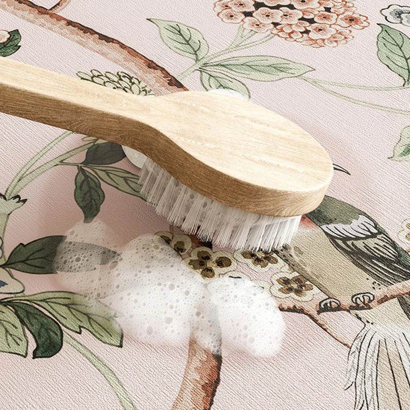 Chinoiserie Spring Powder Pink Silicone Diatom Tea Table Mat Runner - SinoCultural -- TM033A15