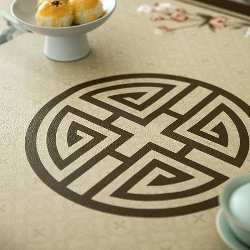 Chinoiserie Springtime Floral and Bird Classical Table Mat - SinoCultural -- TM019A6060 -
