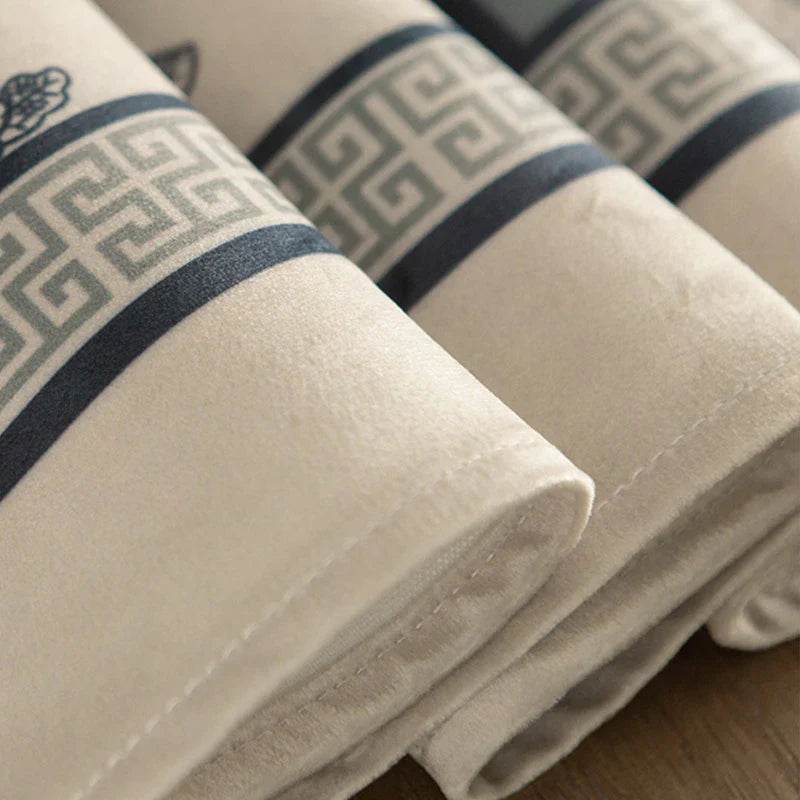Chinoiserie Vintage Blue and White Flowers and Birds Tablecloth - SinoCultural -- TC006BW85