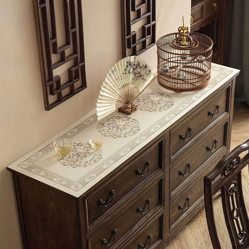 Chinoiserie Vintage Elegant Waterproof TV Table Mat - SinoCultural -- TM038A3090 -
