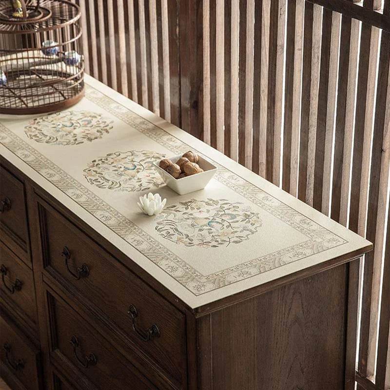Chinoiserie Vintage Elegant Waterproof TV Table Mat - SinoCultural -- TM038A3090 -