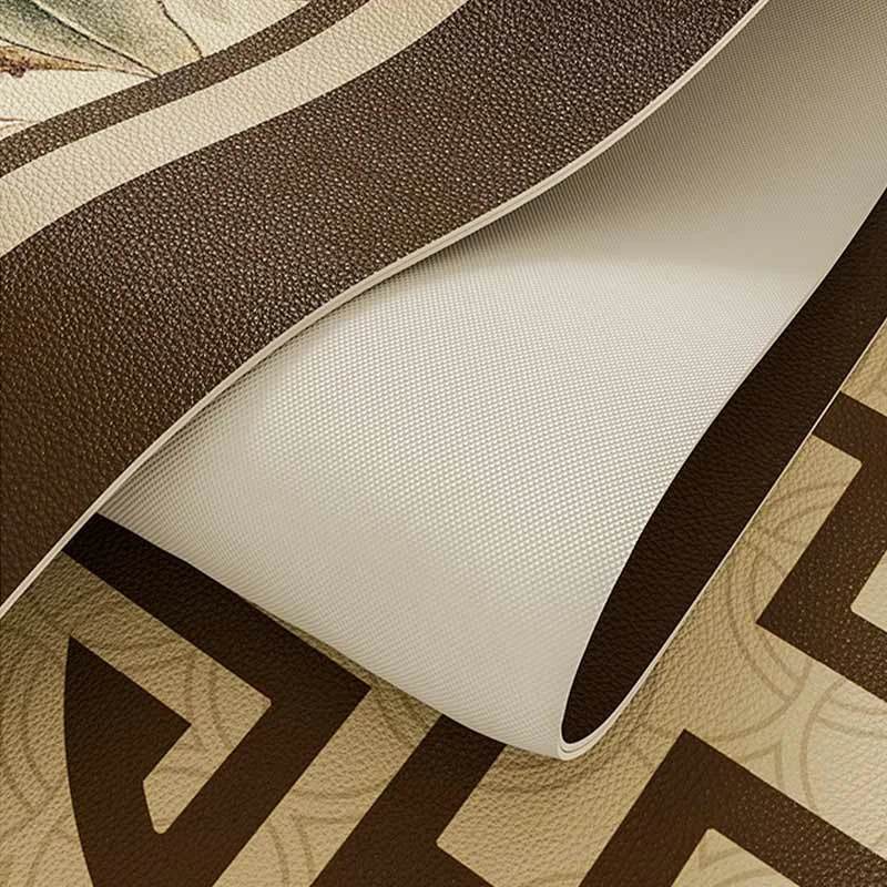Chinoiserie Spring Floral Round Leather Table Mat Oil-Resistant & Easy to Clean - SinoCultural -- TM023A60