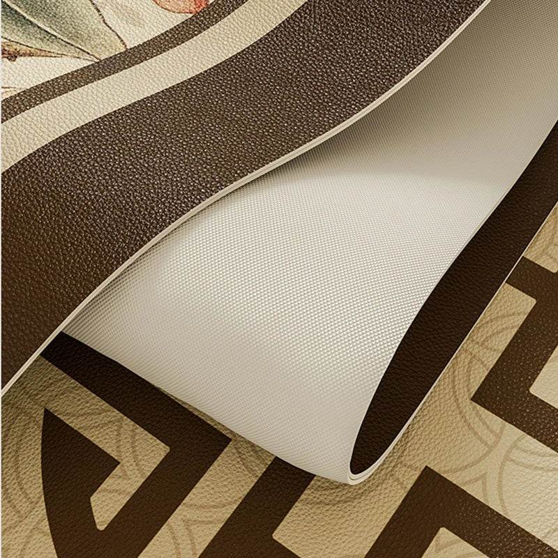 2-Piece Chinoiserie Vintage Springtime Round Table Fan-shaped Placemats - SinoCultural -- TM022A46