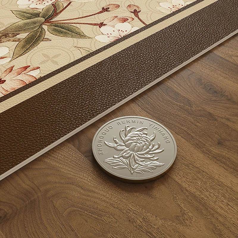 2-Piece Chinoiserie Vintage Springtime Round Table Fan-shaped Placemats - SinoCultural -- TM022A46