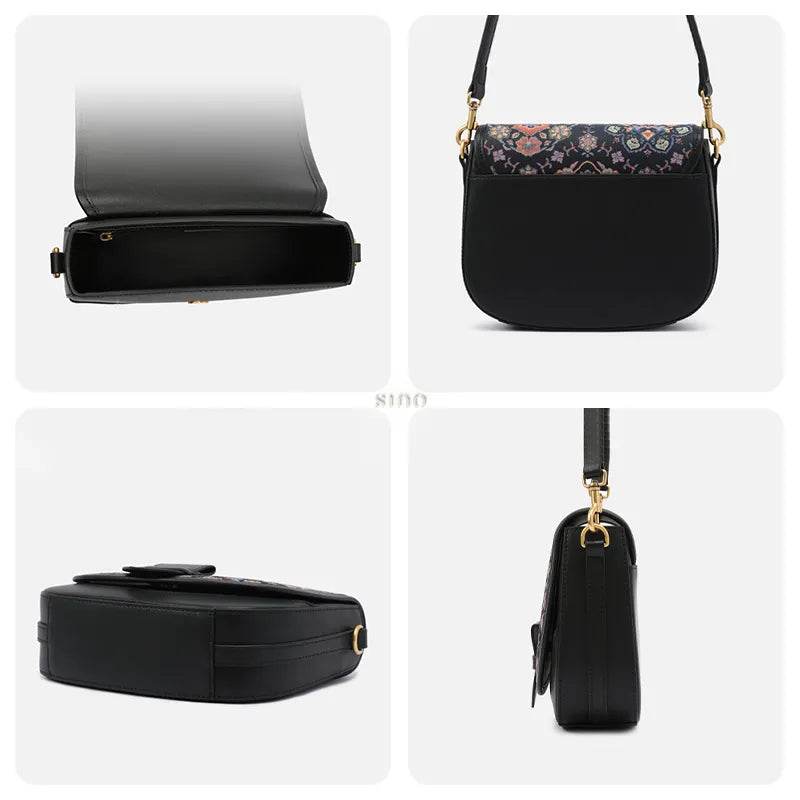 Song Brocade Silk Messenger Bag – Baoxiang Leather Crossbody - SinoCultural -- FJ220678-2 -
