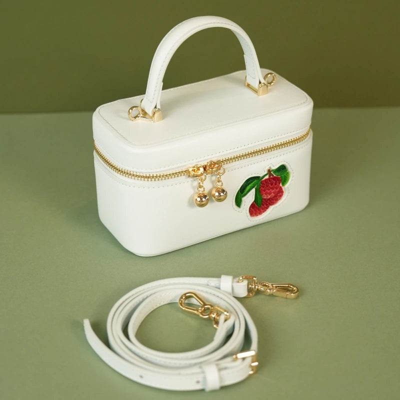 Handcrafted Embroidered Lychee Makeup Bag - SinoCultural -- BXW06WCS189A01