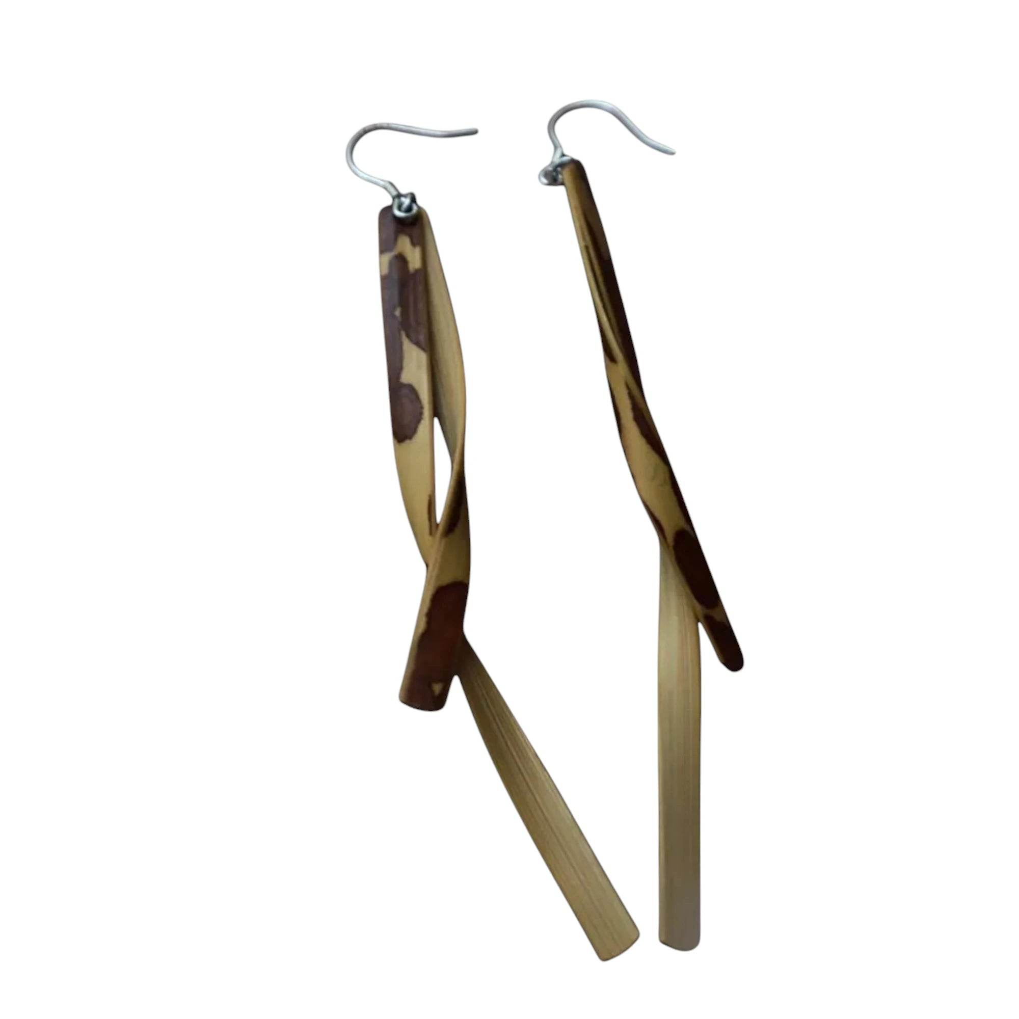 Dunhuang Bamboo Earrings - Chinoiserie Dangle Gifts for Women - SinoCultural -- ZBXK-A3-0237