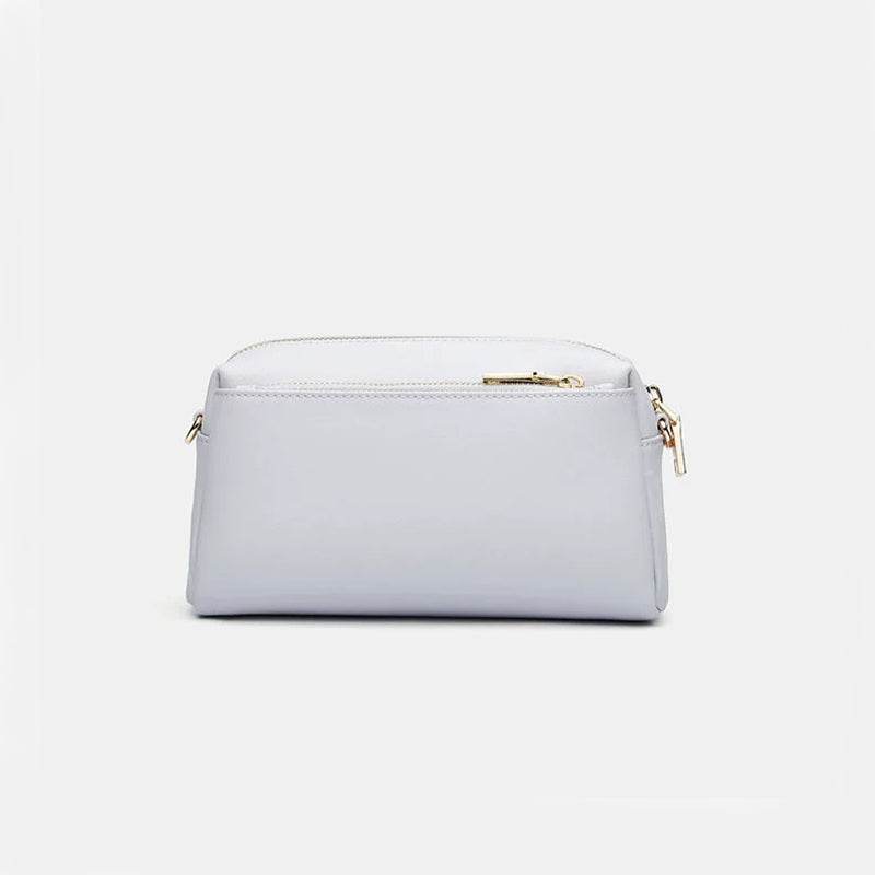 Embroidery Leather Purple Bauhinia Hand Clutch Wallet - SinoCultural