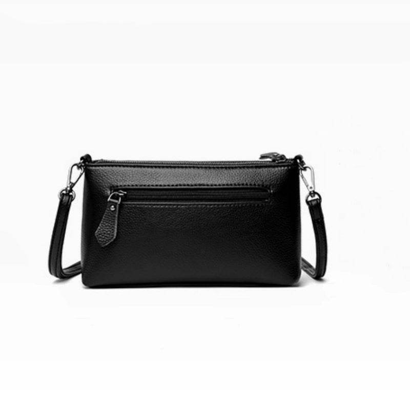 Embroidery Leather Shoulder Clutch Wallet Orchid - SinoCultural -- PWCD191-3