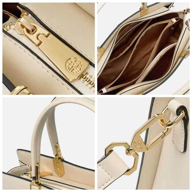 Embroidery Leather Tote Handbag Prosperous Peony - SinoCultural -- SC1605-S2 -