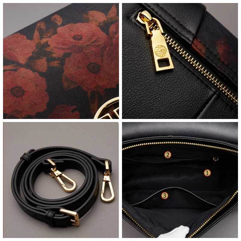 Xiangyunsha Silk Leather Black Casual Shoulder Clutch Bag - SinoCultural -- P210103
