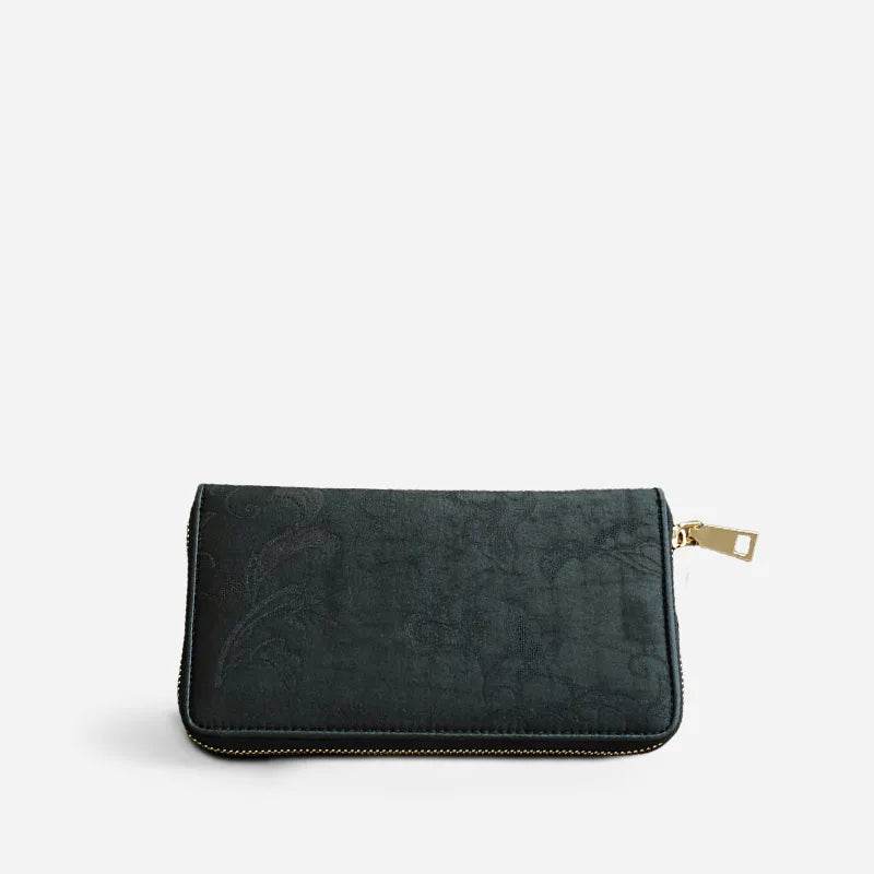 Xiangyunsha Silk Cloud Brocade Heritage Clutch Wallet - SinoCultural -- PWCD196-1