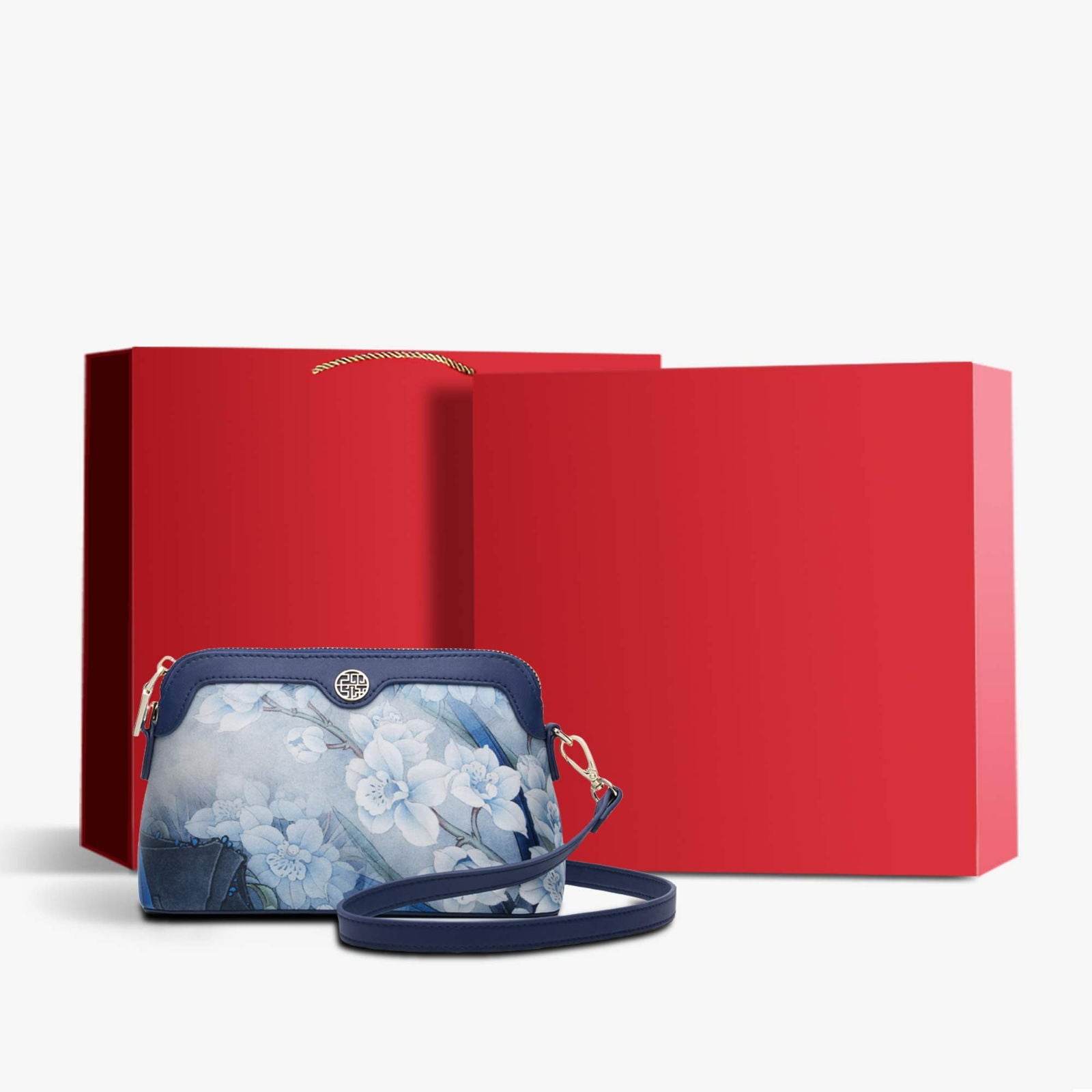 Mulberry Silk Handcrafted Flower Clutch Bag Women Wallet Eveing Purse - SinoCultural -- P170029-B -