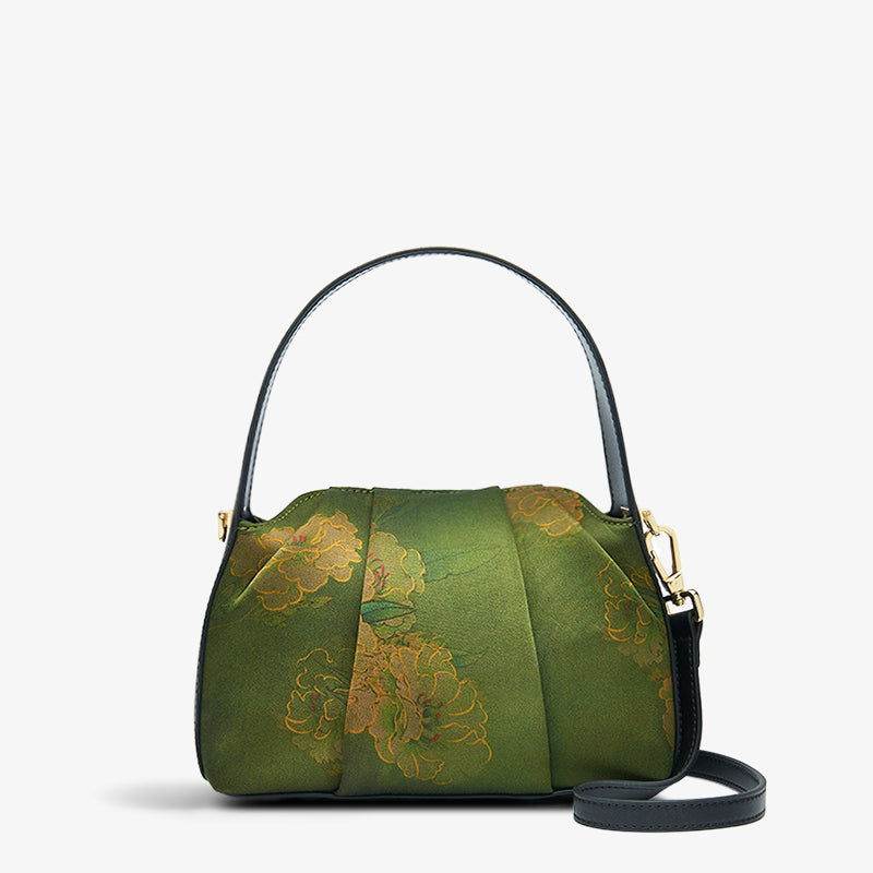 Xiangyunsha Silk Retro Crossbody Handbag - SinoCultural -- P170205A02