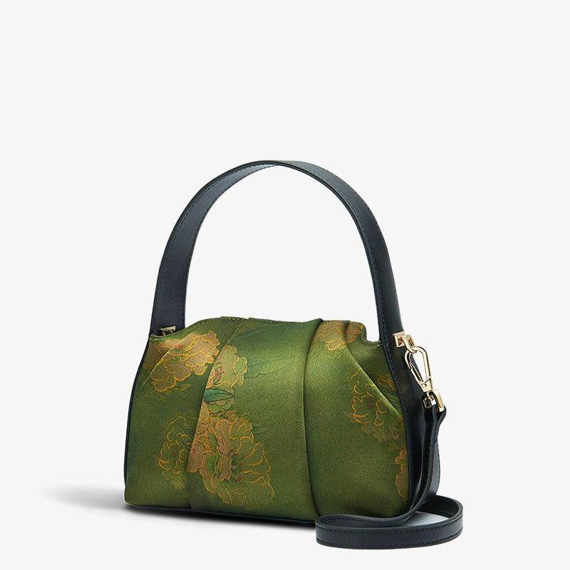 Xiangyunsha Silk Retro Crossbody Handbag - SinoCultural -- P170205A02