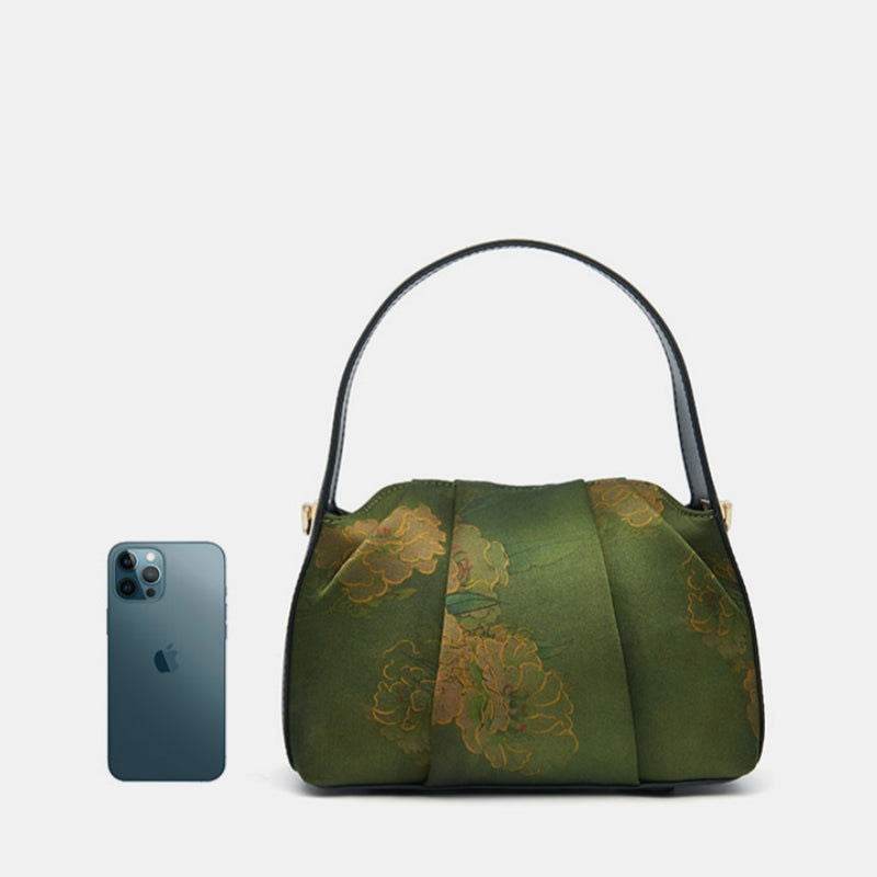Xiangyunsha Silk Retro Crossbody Handbag - SinoCultural -- P170205A02