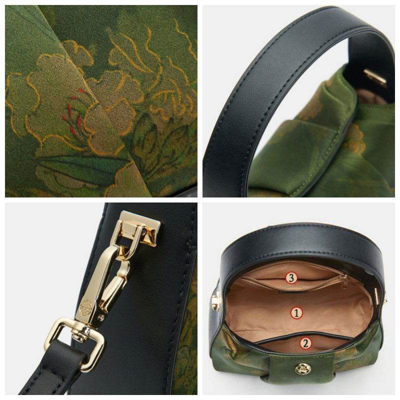 Xiangyunsha Silk Retro Crossbody Handbag - SinoCultural -- P170205A02